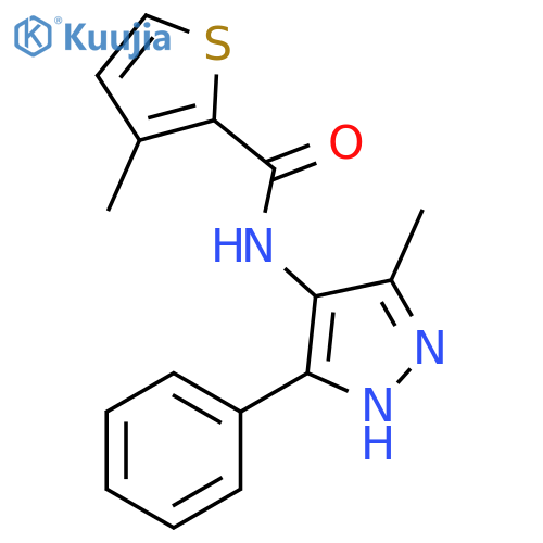 2-Thiophenecarboxamide,3-methyl-N-(3-methyl-5-phenyl-1H-pyrazol-4-yl)- structure