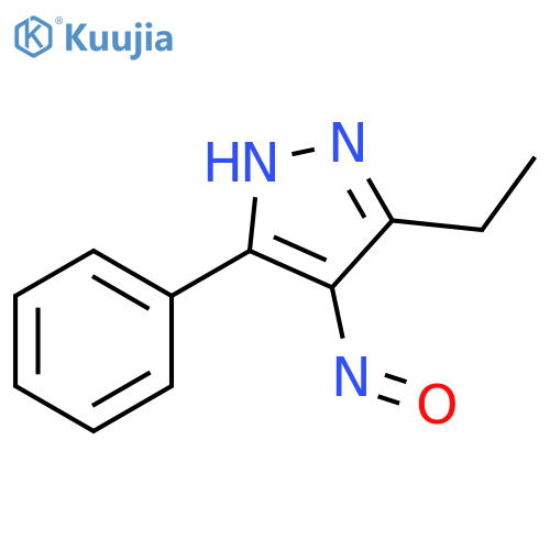 1H-Pyrazole, 3-ethyl-4-nitroso-5-phenyl- structure