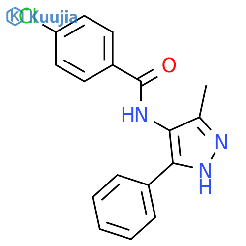 Benzamide, 4-chloro-N-(3-methyl-5-phenyl-1H-pyrazol-4-yl)- structure