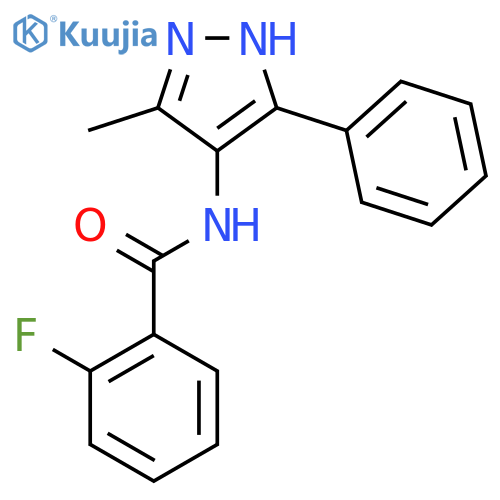 Benzamide, 2-fluoro-N-(3-methyl-5-phenyl-1H-pyrazol-4-yl)- structure