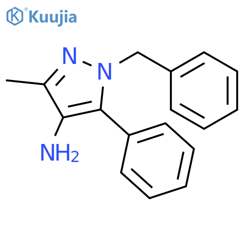 1H-Pyrazol-4-amine, 3-methyl-5-phenyl-1-(phenylmethyl)- structure