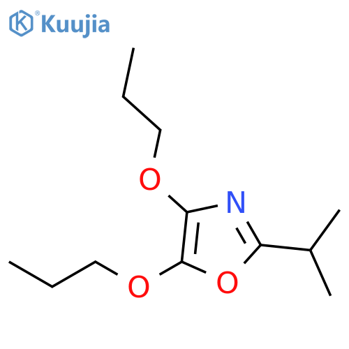 Oxazole, 2-(1-methylethyl)-4,5-dipropoxy- structure