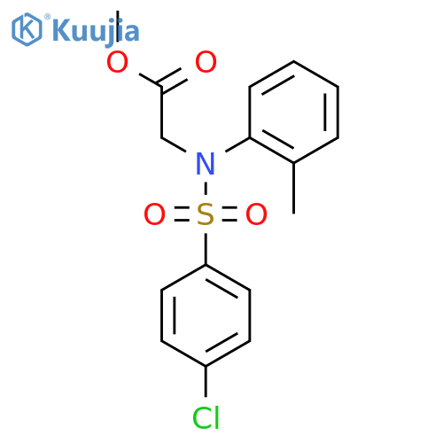 Methyl N-(4-chlorophenyl)sulfonyl-N-(2-methylphenyl)glycinate structure