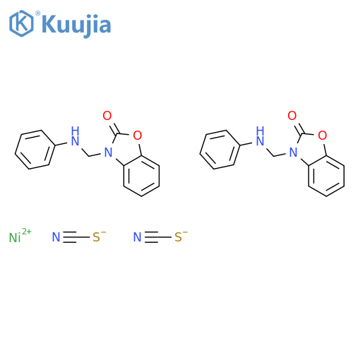 Nickel,bis[3-[(phenylamino)methyl]-2(3H)-benzoxazolone-NN3,O2]bis(thiocyanato-N)-(9CI) structure