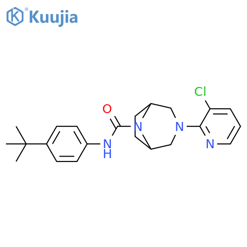 3,8-Diazabicyclo[3.2.1]octane-8-carboxamide,3-(3-chloro-2-pyridinyl)-N-[4-(1,1-dimethylethyl)phenyl]- structure