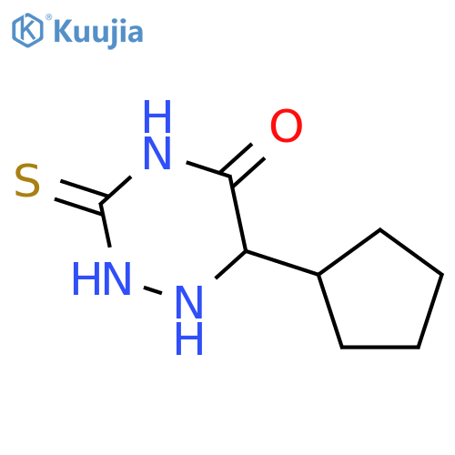 1,2,4-Triazin-5(2H)-one,6-cyclopentyl-3,4-dihydro-3-thioxo- structure
