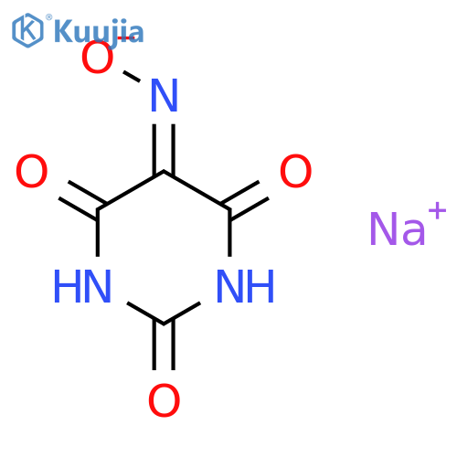 2,4,5,6(1H,3H)-Pyrimidinetetrone,5-oxime, sodium salt (1:1) structure