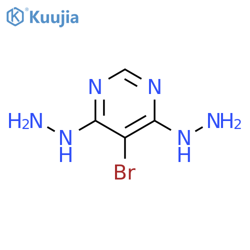 (5-bromo-6-hydrazinylpyrimidin-4-yl)hydrazine structure