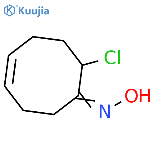 4-Cycloocten-1-one, 8-chloro-, oxime structure