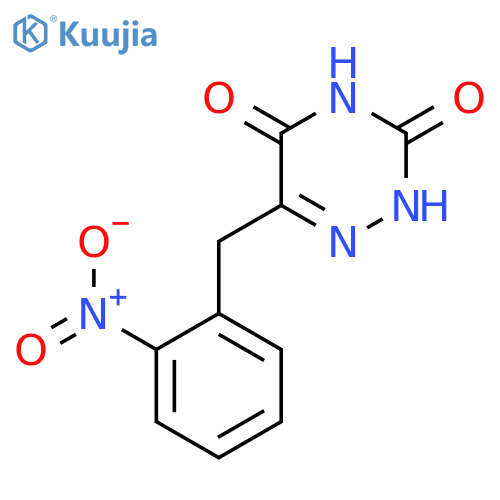 1,2,4-Triazine-3,5(2H,4H)-dione, 6-[(2-nitrophenyl)methyl]- structure