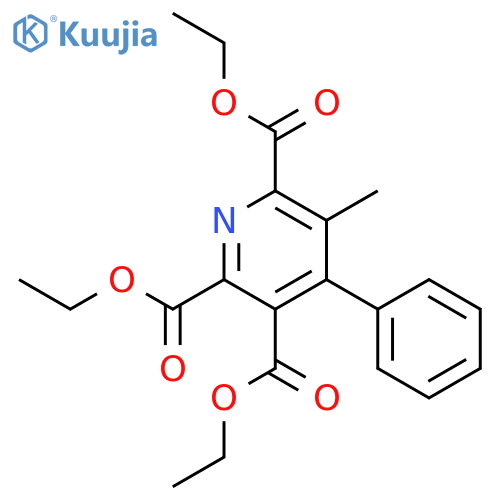 2,3,6-Pyridinetricarboxylic acid, 5-methyl-4-phenyl-, triethyl ester structure
