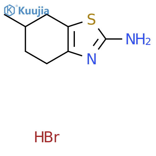 6-Methyl-4,5,6,7-tetrahydro-benzothiazol-2-ylaminehydrobromide structure