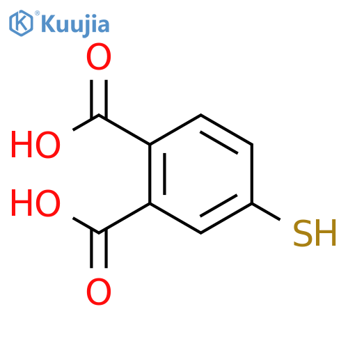 1,2-Benzenedicarboxylic acid, 4-mercapto- structure