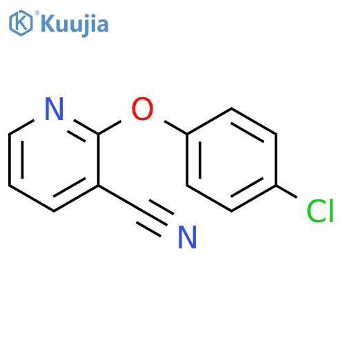 2-(4-chlorophenoxy)nicotinonitrile structure