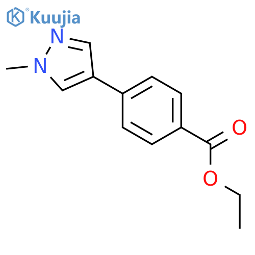 Benzoic acid, 4-(1-methyl-1H-pyrazol-4-yl)-, ethyl ester structure