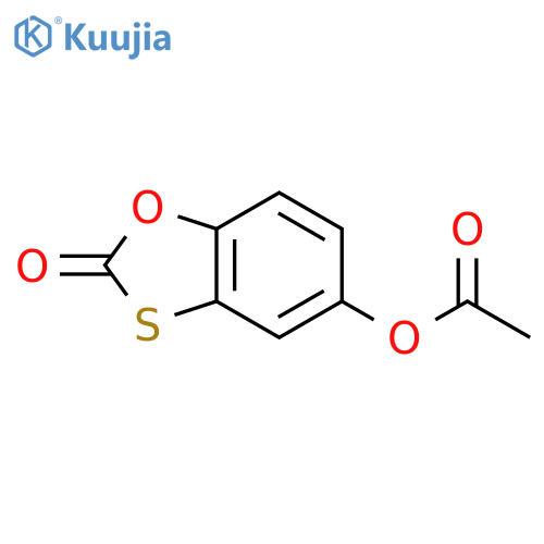2-oxo-1,3-benzoxathiol-5-yl acetate structure