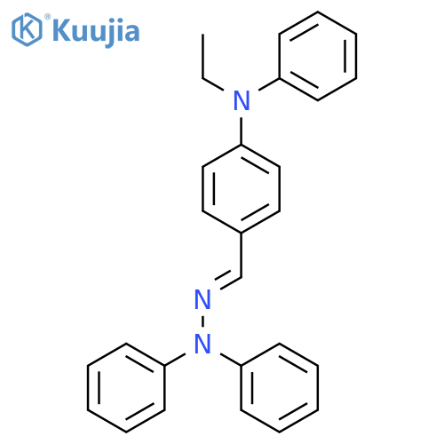 BENZALDEHYDE, 4-(ETHYLPHENYLAMINO)-, DIPHENYLHYDRAZONE structure