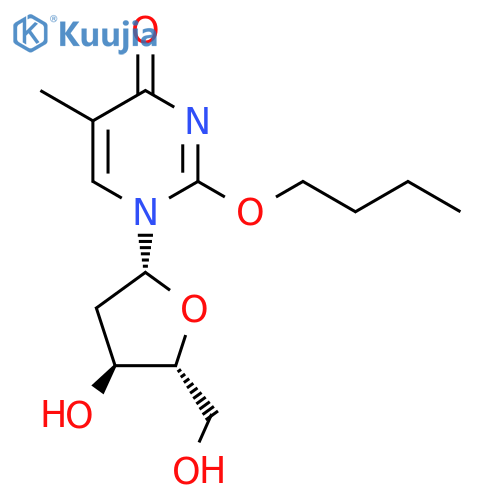 2-Butoxy-1-[(2R,4S,5R)-4-hydroxy-5-(hydroxymethyl)oxolan-2-yl]-5-methylpyrimidin-4-one structure