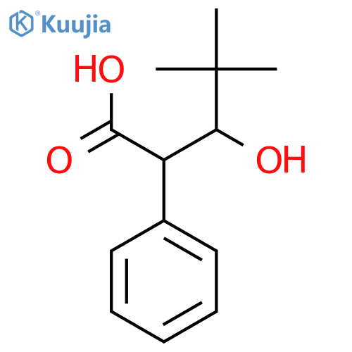 3-Hydroxy-4,4-dimethyl-2-phenylpentanoic acid structure
