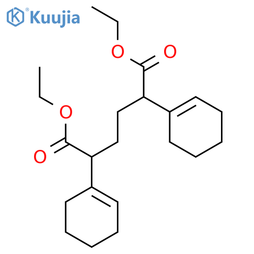 Hexanedioic acid, 2,5-di-1-cyclohexen-1-yl-, diethyl ester structure