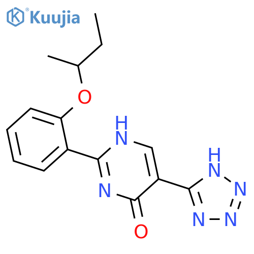 4(1H)-PYRIMIDINONE, 2-[2-(1-METHYLPROPOXY)PHENYL]-5-(1H-TETRAZOL-5-YL)- structure