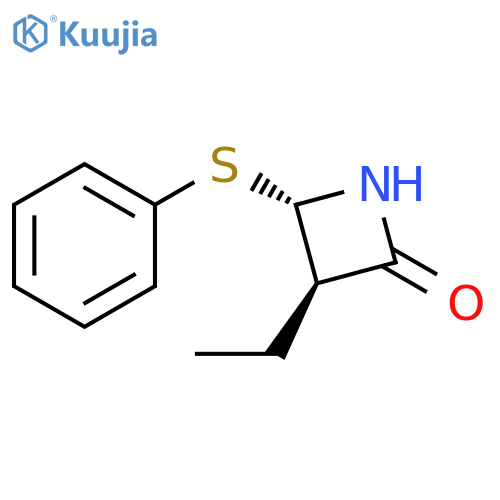 2-Azetidinone, 3-ethyl-4-(phenylthio)-, (3R,4S)-rel- structure
