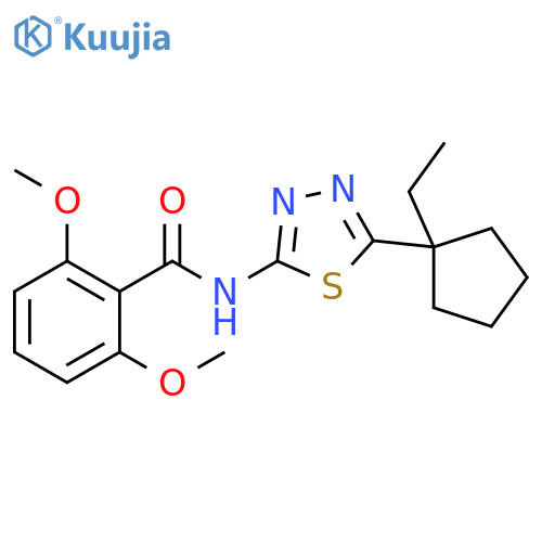 Benzamide,N-[5-(1-ethylcyclopentyl)-1,3,4-thiadiazol-2-yl]-2,6-dimethoxy- structure