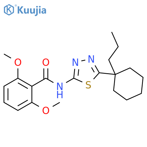 Benzamide,2,6-dimethoxy-N-[5-(1-propylcyclohexyl)-1,3,4-thiadiazol-2-yl]- structure