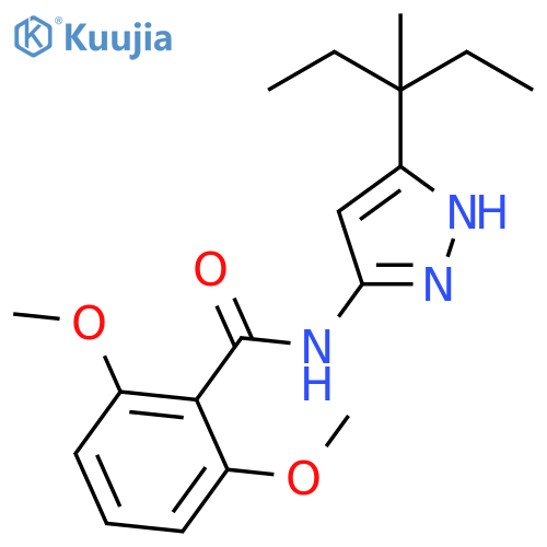 Benzamide, N-[5-(1-ethyl-1-methylpropyl)-1H-pyrazol-3-yl]-2,6-dimethoxy- structure