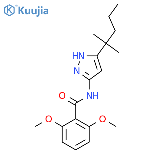 Benzamide, N-[5-(1,1-dimethylbutyl)-1H-pyrazol-3-yl]-2,6-dimethoxy- structure