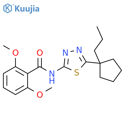 Benzamide,2,6-dimethoxy-N-[5-(1-propylcyclopentyl)-1,3,4-thiadiazol-2-yl]- structure