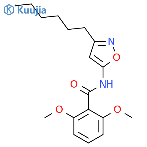 Benzamide, N-(3-hexyl-5-isoxazolyl)-2,6-dimethoxy- structure