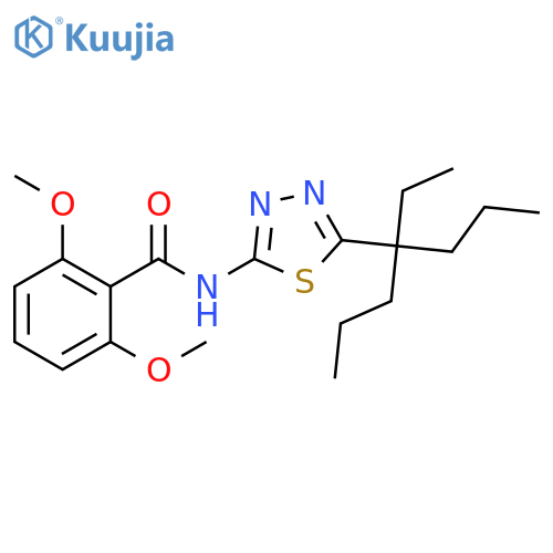 Benzamide, N-[5-(1-ethyl-1-propylbutyl)-1,3,4-thiadiazol-2-yl]-2,6-dimethoxy- structure