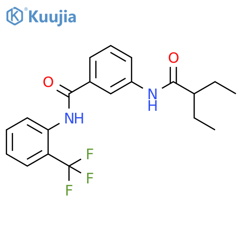 3-[(2-ethylbutanoyl)amino]-N-[2-(trifluoromethyl)phenyl]benzamide structure