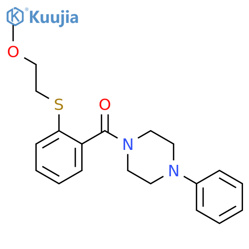 1-{2-[(2-methoxyethyl)thio]benzoyl}-4-phenylpiperazine structure