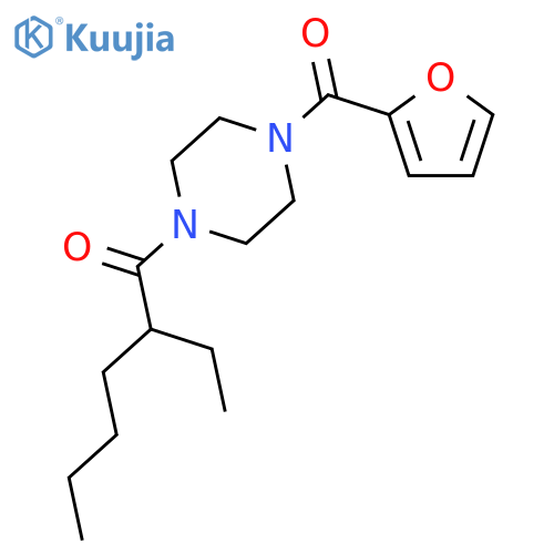 1-(2-ethylhexanoyl)-4-(2-furoyl)piperazine structure