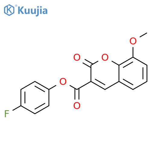 4-fluorophenyl 8-methoxy-2-oxo-2H-chromene-3-carboxylate structure