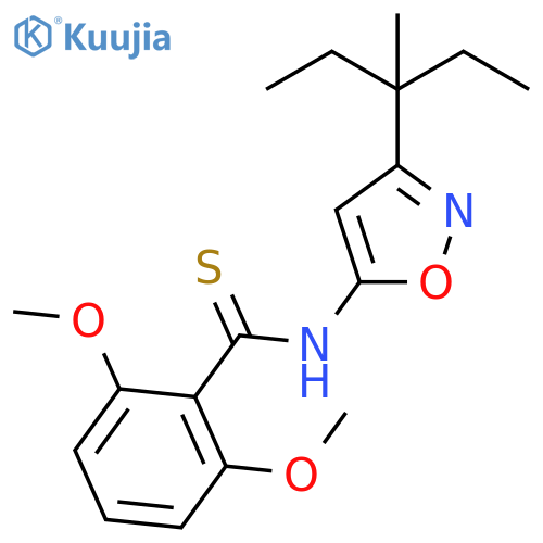 Benzenecarbothioamide, N-[3-(1-ethyl-1-methylpropyl)-5-isoxazolyl]-2,6-dimethoxy- structure
