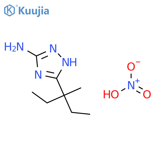 1H-1,2,4-Triazol-3-amine, 5-(1-ethyl-1-methylpropyl)-, mononitrate structure