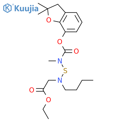 ethyl N-butyl-N-{[{[(2,2-dimethyl-2,3-dihydro-1-benzofuran-7-yl)oxy]carbonyl}(methyl)amino]sulfanyl}glycinate structure