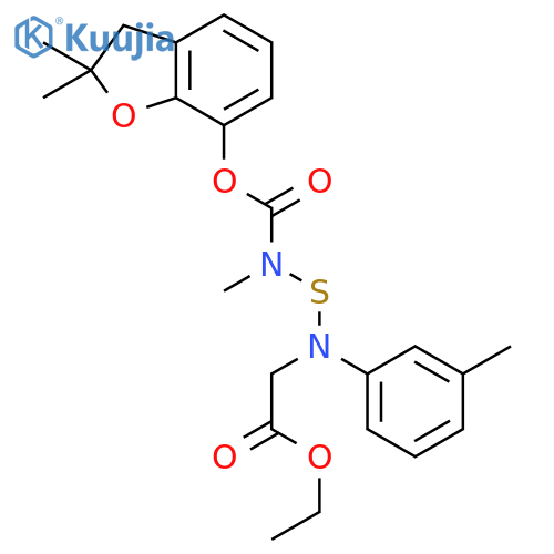 Glycine,N-[[[[(2,3-dihydro-2,2-dimethyl-7-benzofuranyl)oxy]carbonyl]methylamino]thio]-N-(3-methylphenyl)-,ethyl ester structure
