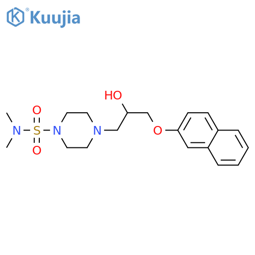 4-2-hydroxy-3-(naphthalen-2-yloxy)propyl-N,N-dimethylpiperazine-1-sulfonamide structure