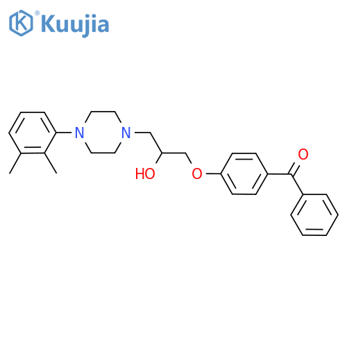 1-(4-benzoylphenoxy)-3-4-(2,3-dimethylphenyl)piperazin-1-ylpropan-2-ol structure