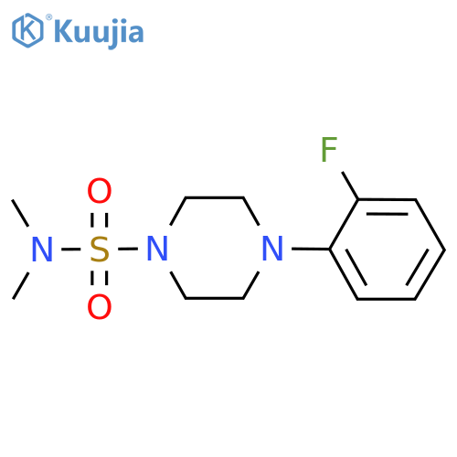 4-(2-fluorophenyl)-N,N-dimethylpiperazine-1-sulfonamide structure