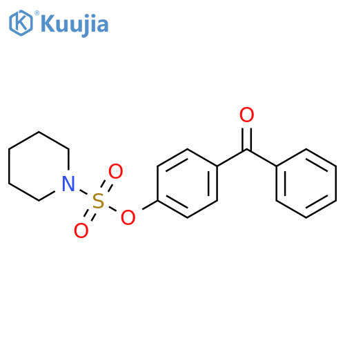 4-benzoylphenyl piperidine-1-sulfonate structure