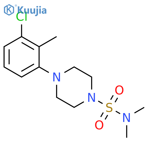 4-(3-chloro-2-methylphenyl)-N,N-dimethylpiperazine-1-sulfonamide structure