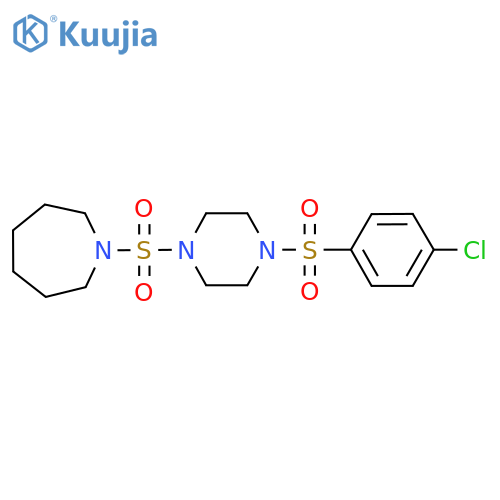 1-{4-(4-chlorobenzenesulfonyl)piperazin-1-ylsulfonyl}azepane structure