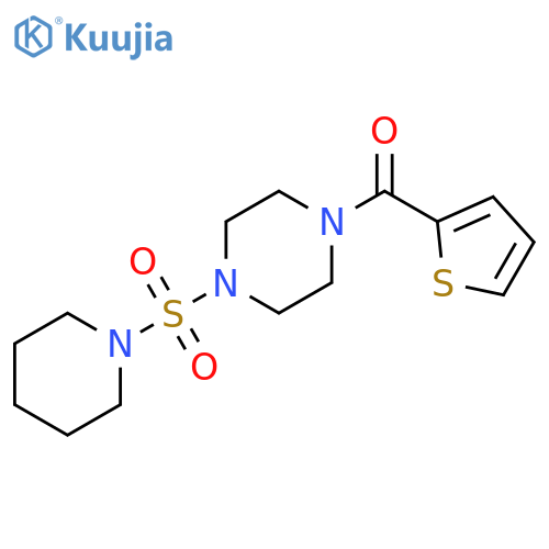 1-(piperidine-1-sulfonyl)-4-(thiophene-2-carbonyl)piperazine structure