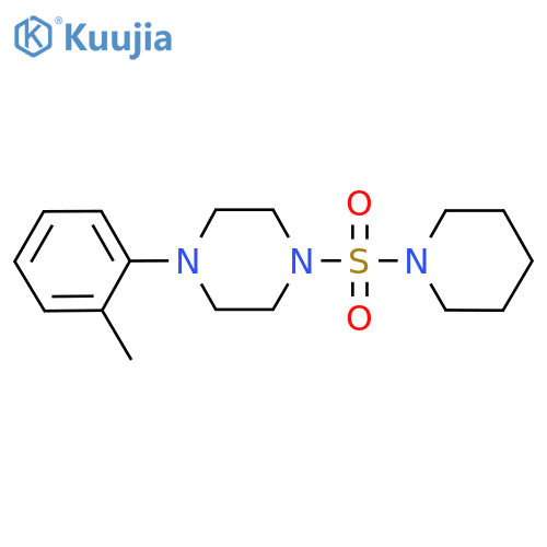 1-(2-methylphenyl)-4-(piperidine-1-sulfonyl)piperazine structure