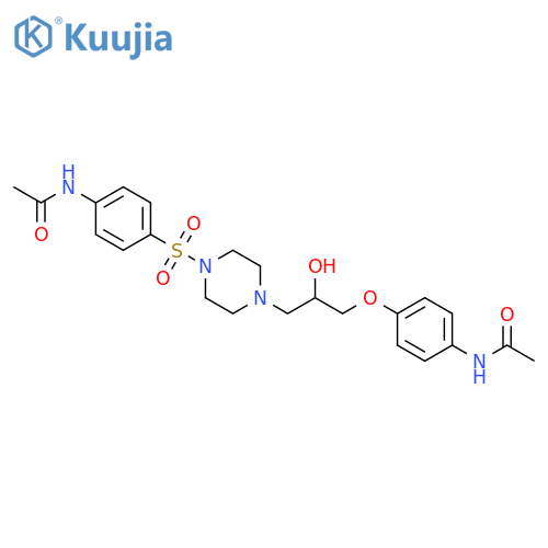 N-4-({4-3-(4-acetamidophenoxy)-2-hydroxypropylpiperazin-1-yl}sulfonyl)phenylacetamide structure